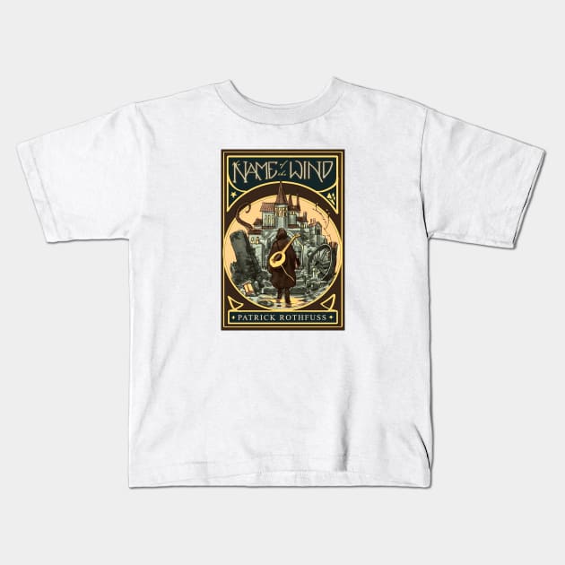 The Name Of The Wind Kvothe Art Kids T-Shirt by chaxue